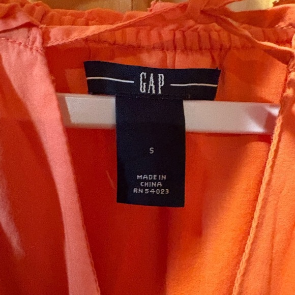 GAP Women's Sleeveless tie Split Neck Coral Dress size Small - Picture 3 of 8